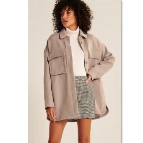 Abercrombie & Fitch Jackets & Blazers - NWT Tan Shirt Jacket